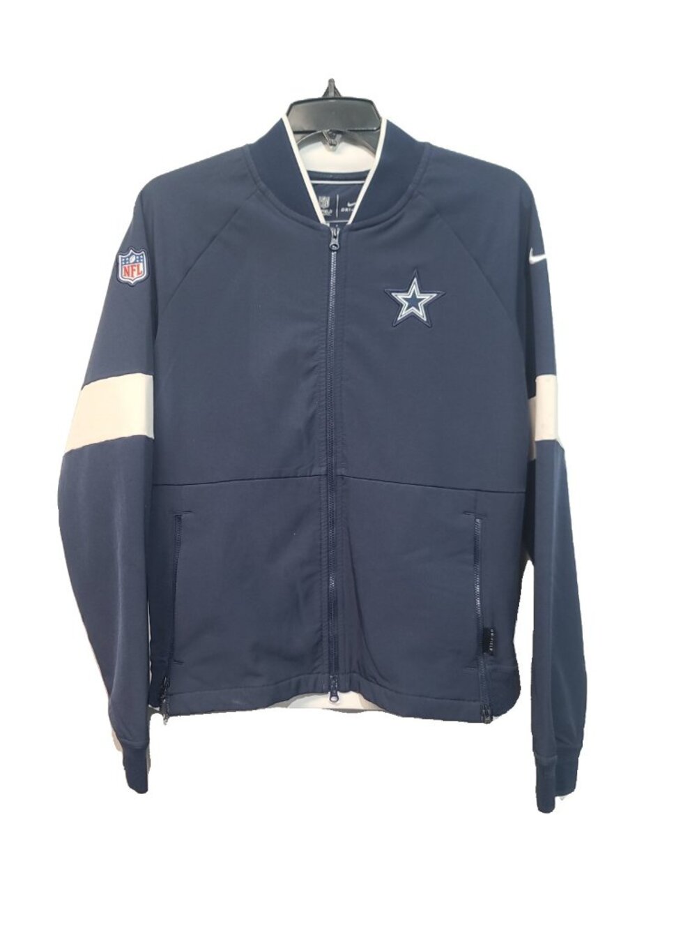 Nike Dallas Cowboys Sideline Bomber Jacket Size S Navy Excellent